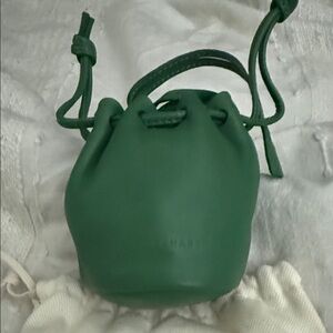 Elegant Green Mini Drawstring Bag